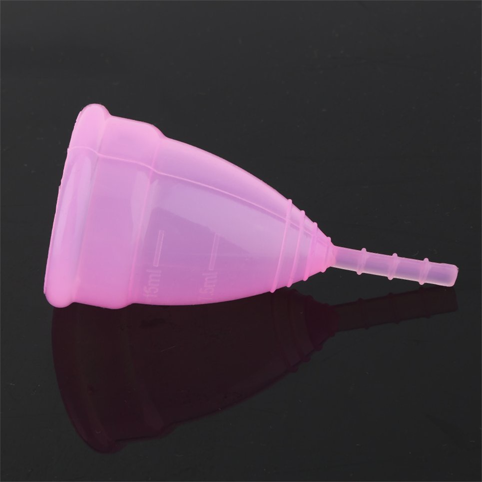 Useful Soft Cup Silicone Menstrual Cup Big And Small Sizes Three Colors