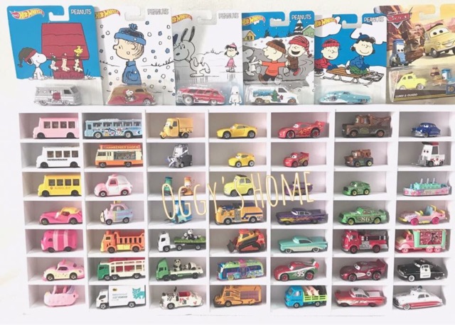 Kệ trưng bày xe mô hình Tomica, Hotwheels, Bearbrick và đồ chơi nhỏ