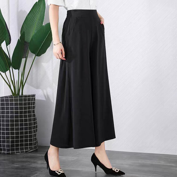 Quần ống suông lưng cao cạp chun xịn xò che khuyết điểm cho các nàng LN03 | BigBuy360 - bigbuy360.vn