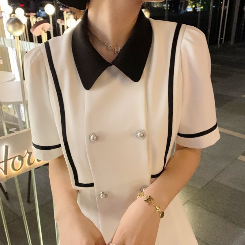2022 summer new simple elegant dress for women Fashion Design A- type midi dress