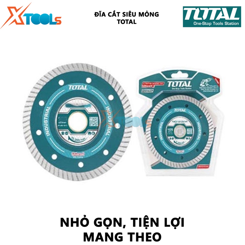 Đĩa cắt siêu mỏng TOTAL | Đĩa cắt Size: 105-125X20-22.2mm Độ dày lưỡi: 0.8-1.0mm [CHÍNH HÃNG ][XTOOLS]
