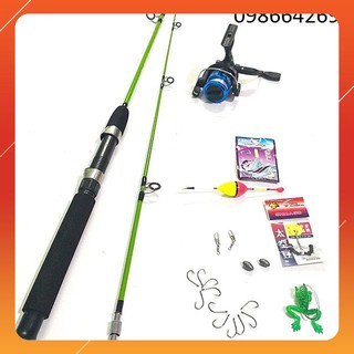 Bộ cần câu máy 2 khúc shimano 1m65, 1m8,2m1, 2m4, 2m7 kem máy và phụ kiện