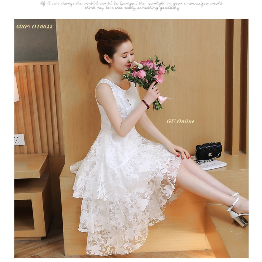 Đầm dạ hội màu trắng
