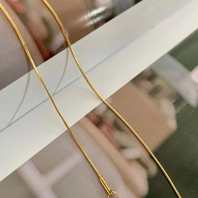 vòng cổ Mạ Vàng Mặt Gợn Sóng Thời Trang Cho Nữ