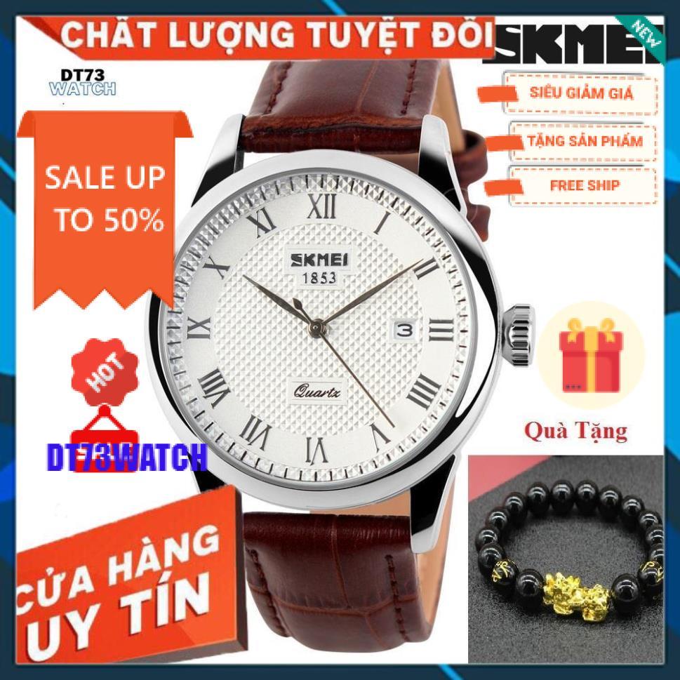 Đồng hồ nam dây da SKMIE,Doanh nhân Đồng hồ thạch anh Thời trang mới Dây da không thấm nước,BH 12 tháng
