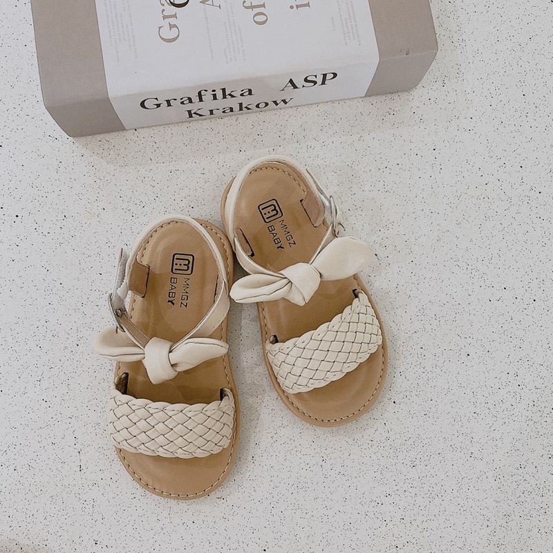 Giày Bé Gái Mick and Milk 1,2,3,4,5 Tuổi Giày Sandal Quai Dán Dễ Thương