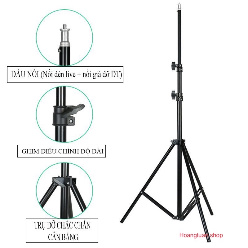 Giá đỡ Máy rửa Tay, Điện thoại-Tripod quay TikTok chân đèn livestream