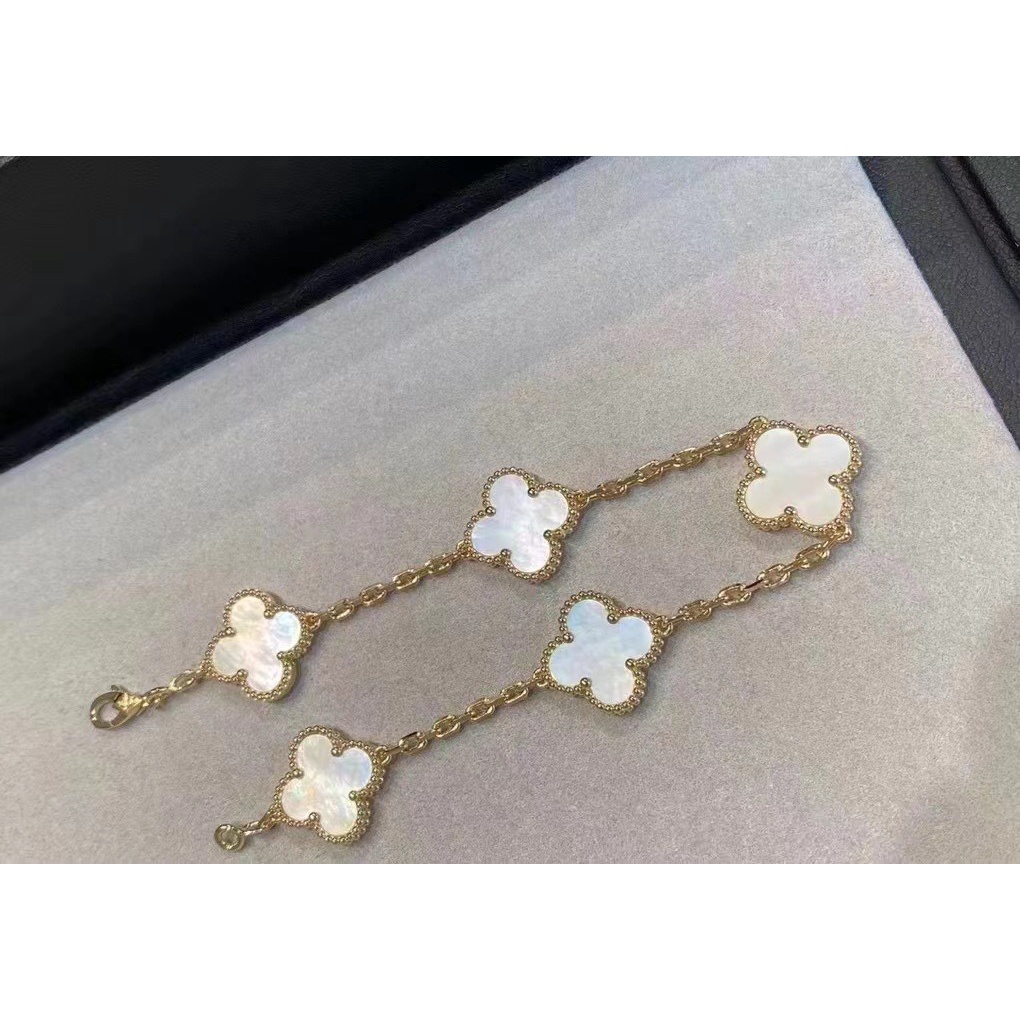 Vòng Đeo Tay Bạc 925 Hình Cỏ Bốn Lá Thời Trang Cho Nữ