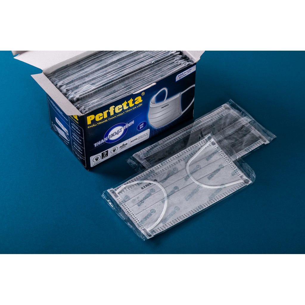 [ Hết] HỘP KHẨU TRANG THAN HOẠT TÍNH LỌC KHÔNG KHÍ KHÓI CHÁY, BỤI.. #PERFETTA 4 LỚP ! | BigBuy360 - bigbuy360.vn