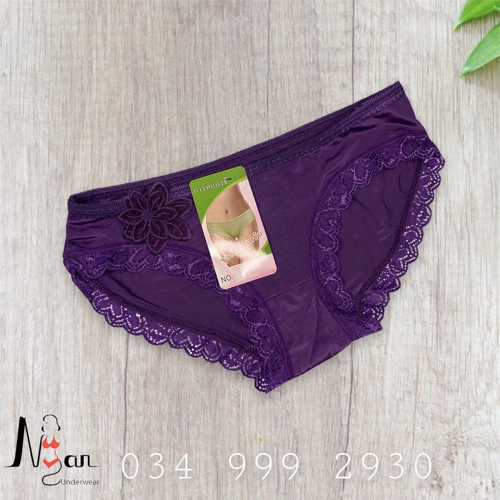 Quần lót nữ viền ren có hoa mã 9304 - NGAN HOUSE - CHUYÊN ĐỒ LÓT 🍑