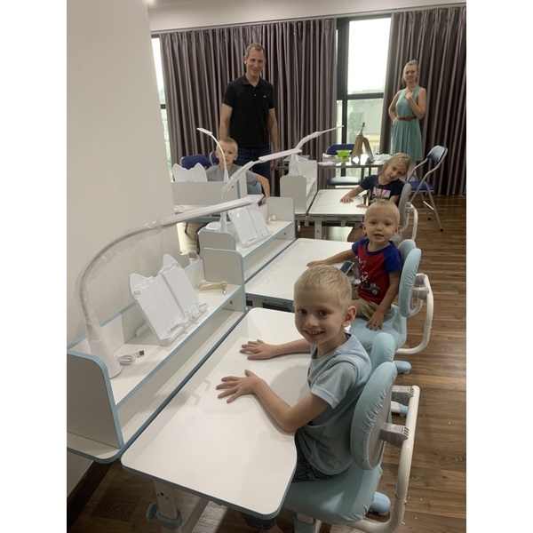 Bàn học thông minh  bộ bàn học sinh tiểu học A80 KT 80*60cm IK KIDS