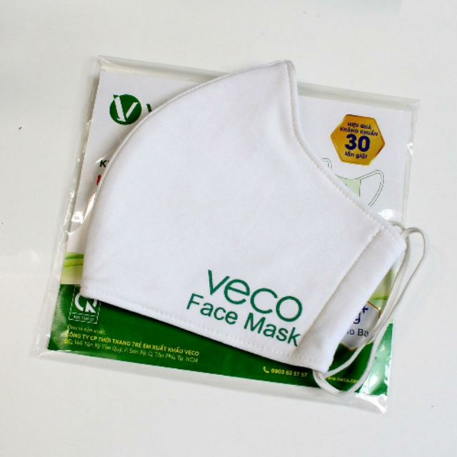 KHẨU TRANG VẢI VECO 3D KHÁNG KHUẨN
