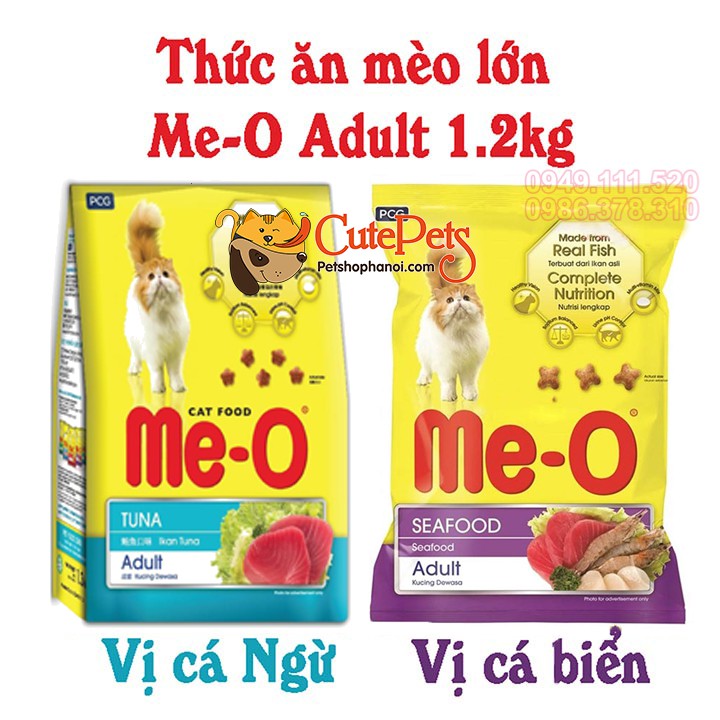 Thức ăn cho mèo trưởng thành Me-O adult 1.2kg