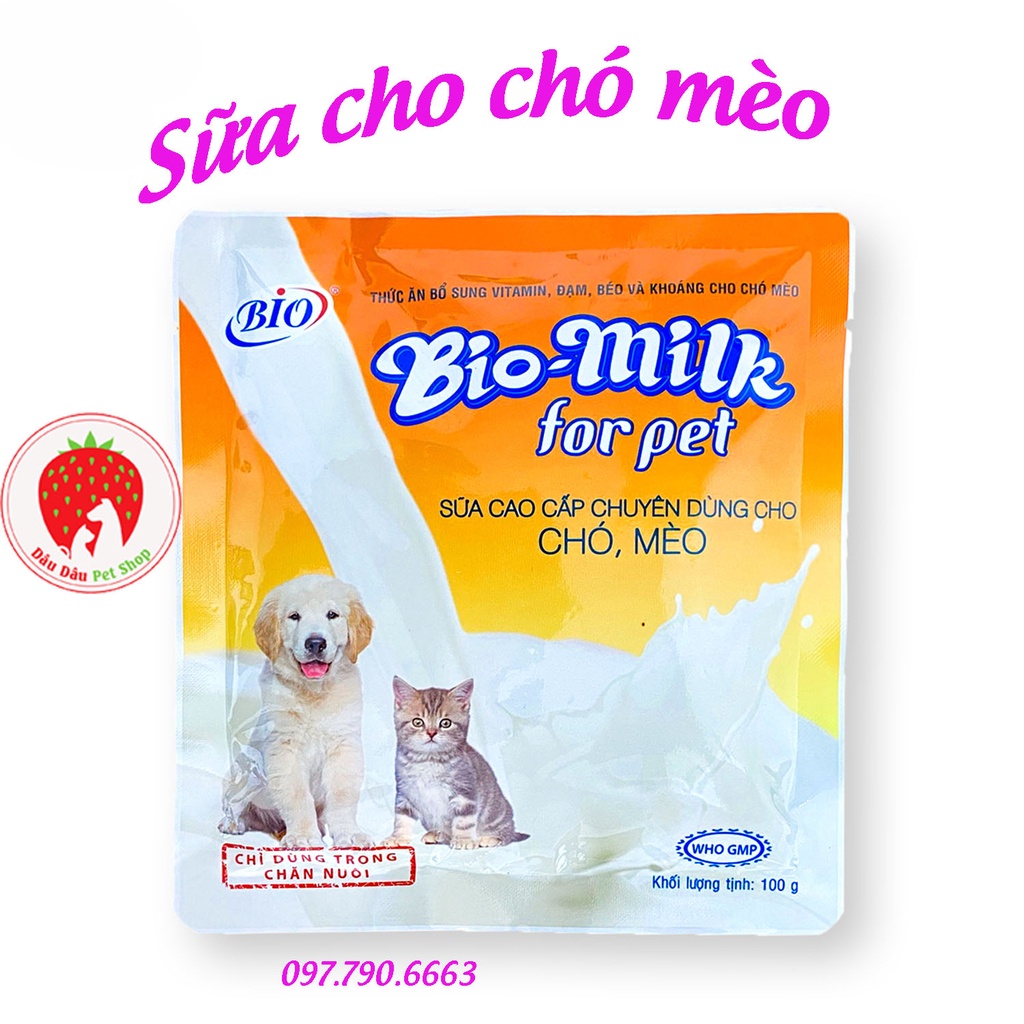 [ Bán sỉ ] SỮA BIO CHO CHÓ MÈO 100g