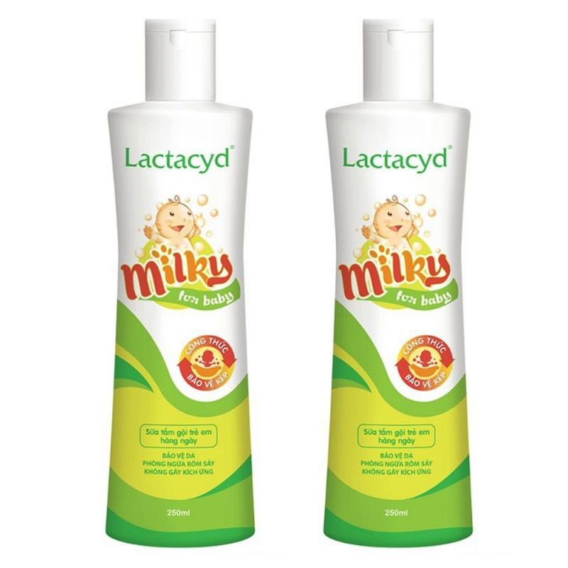 Sữa tắm Lactacyd Milky, sữa tắm gội cho bé chai 250ml (Gaullucky)