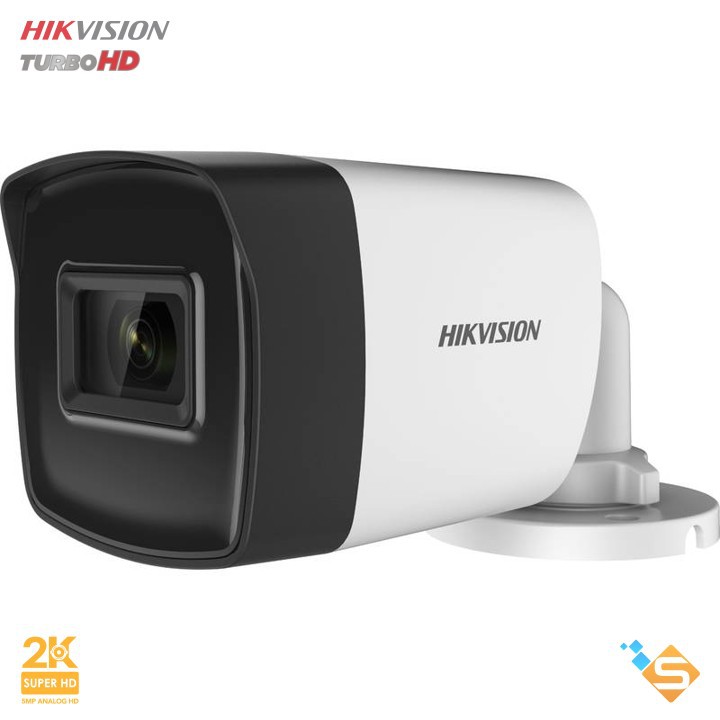 Camera Thân HD-TVI 5MP Hikvision DS-2CE16H0T-ITFS - Tích Hợp Mic Thu Âm - Bảo Hành 2 Năm