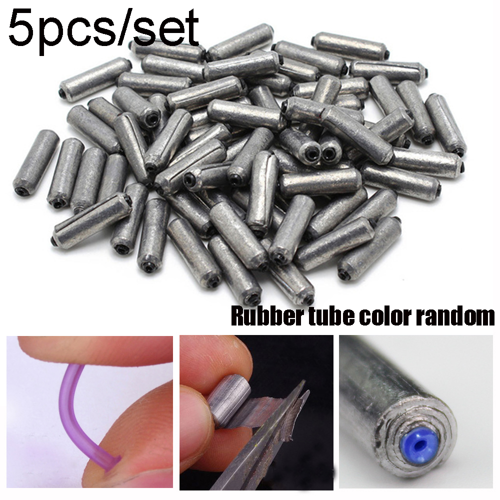 Set 5 Đầu Nối Móc Câu Cá Hình Tròn Bằng Chì Chất Lượng Cao