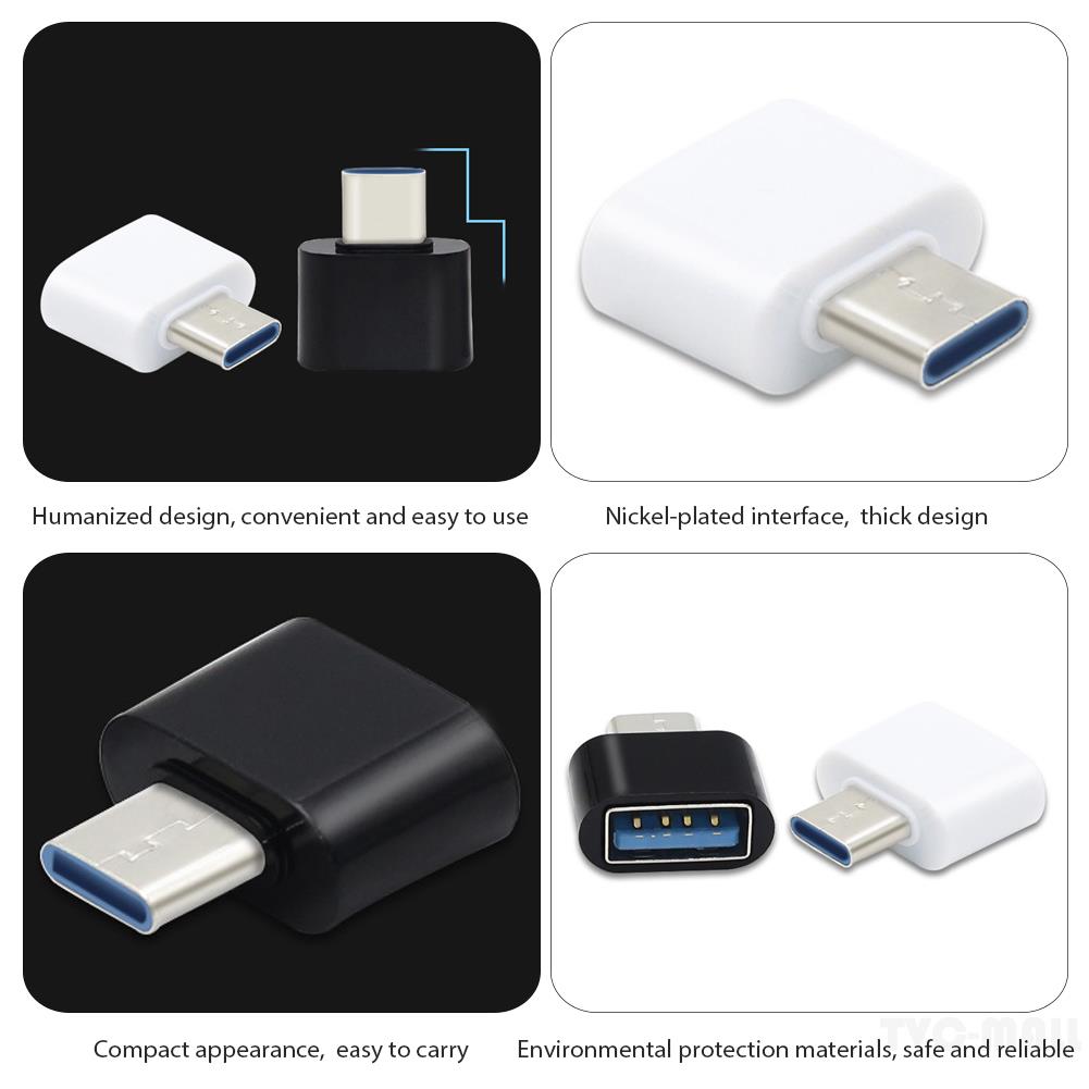 Đầu chuyển đổi Mini Type C USB C sang USB2.0 OTG đồng bộ dữ liệu cho điện thoại thông minh Samsung LG Xiaomi