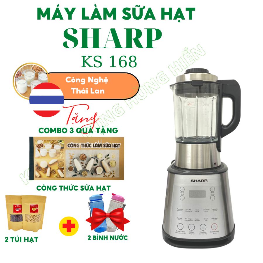 Máy làm sữa hạt SHARP KS-168 - Bảo Hành 12 Tháng- New 2022