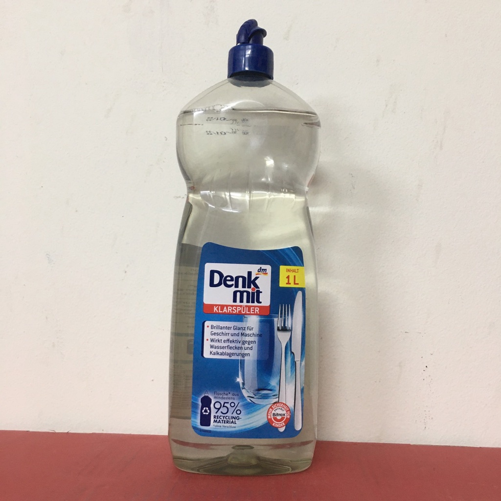 Nước làm bóng bát đĩa Denkmit Klarspüler, 1000ml  -Hàng Đức