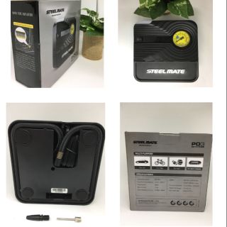Máy bơm lốp ô tô Steel mate cao cấp dự phòng cắm tẩu trên xe hơi bơm nhanh siêu bền chính hãng
