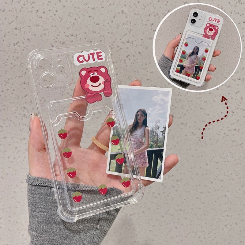 Ốp Ví Trong Suốt Chống Sốc Có Ngăn Đựng Ảnh, Thẻ - Winnie The Pooh