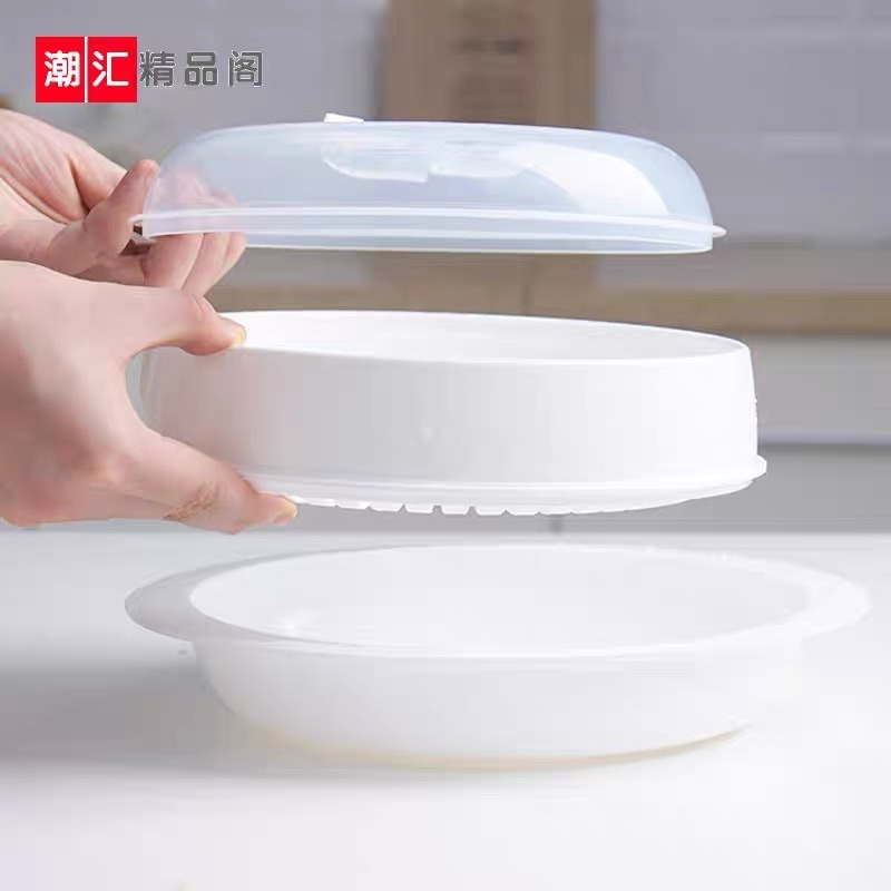 Khay hấp dùng cho lò vi sóng, Khay hấp thực phẩm 3 chi tiết bằng nhựa