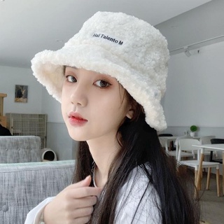 Mũ lông chiên bucket retro thời trang hàn quốc mũ lông cừu nữ mềm giữ ấm thu đông ulzzang
