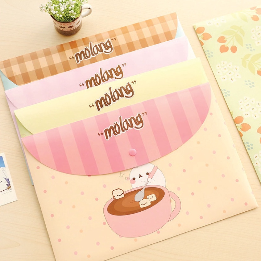Túi đựng hồ sơ, Túi clear đựng giấy và sách dễ thương cho bé
