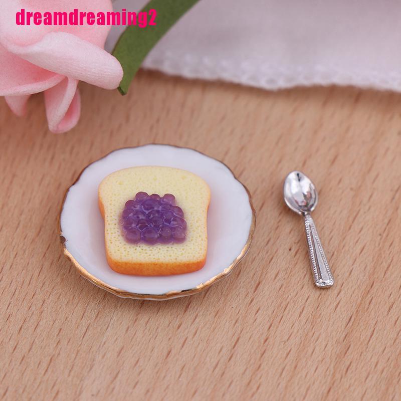 Bộ 3 Đĩa Bánh Mì Tỉ Lệ 1: 12 Dành Cho Nhà Búp Bê