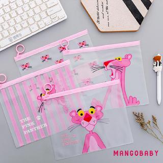 Túi trong suốt đựng tài liệu với họa tiết báo hồng đáng yêu