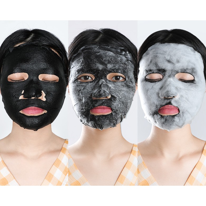 Mặt Nạ Sủi Bọt Thải Độc Detox Da Samanli Black Mask và Amino acid 1 miếng