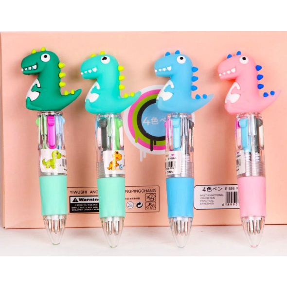 Bút bi bốn ngòi bốn màu hoạ tiết hoạt hình