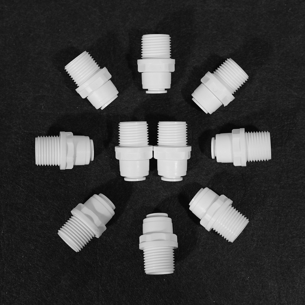 Bộ 10  nối thẳng  ren 21 ra dây 6 hoặc dây 10mm nhấn – nối nhanh