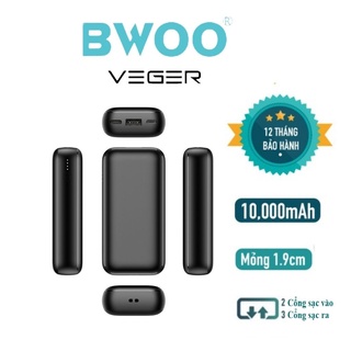 💎CHÍNH HÃNG💎Sạc Dự Phòng Veger Jerry 10,000Mah Sạc dự phòng siêu nhỏ gọn-nhỏ nhất thế giới bảo hành 12 tháng lỗi 1 đổi 1
