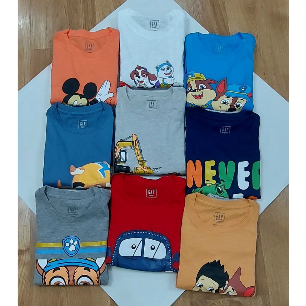 Bộ ngắn mặc nhà thun cotton bé trai nhí 1-5T đội chó cứu hộ xe