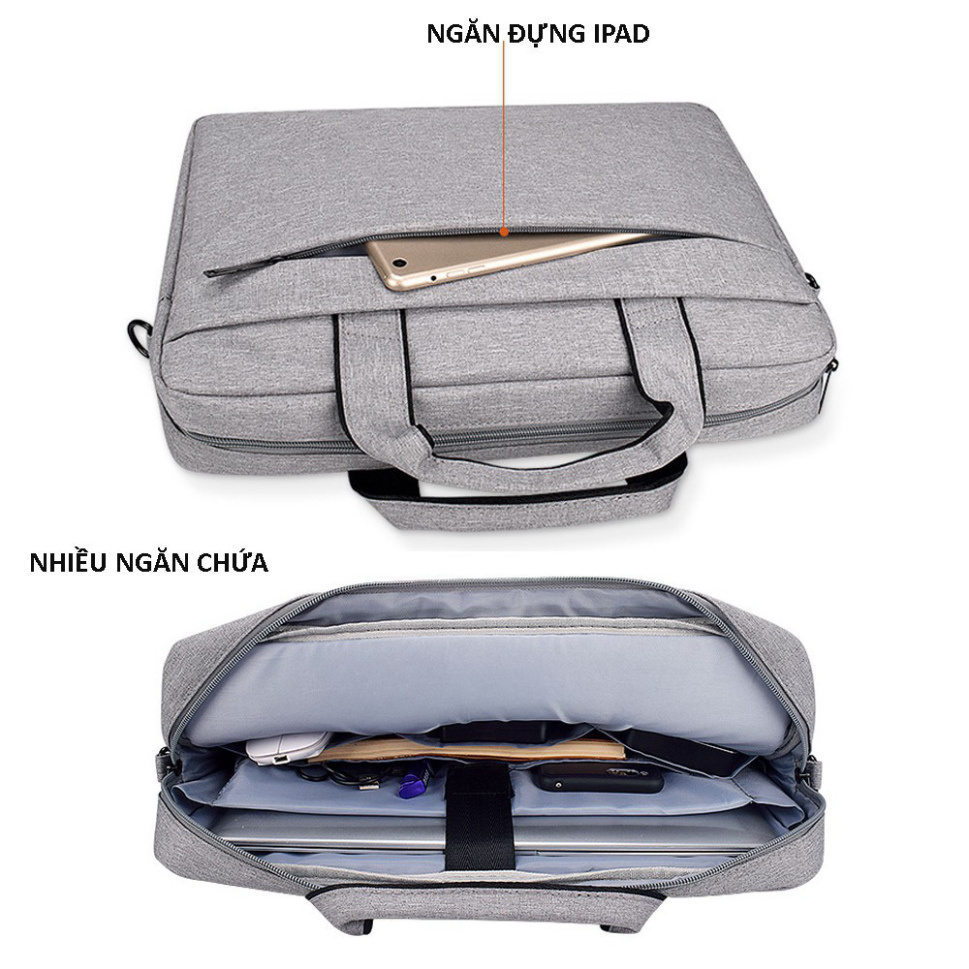NDA Cặp đựng laptop Laptop, túi chống sốc Macbook nhiều ngăn, chống nước, có tay xách và quai mang 15.6, 14.1,13.3 inch  | BigBuy360 - bigbuy360.vn