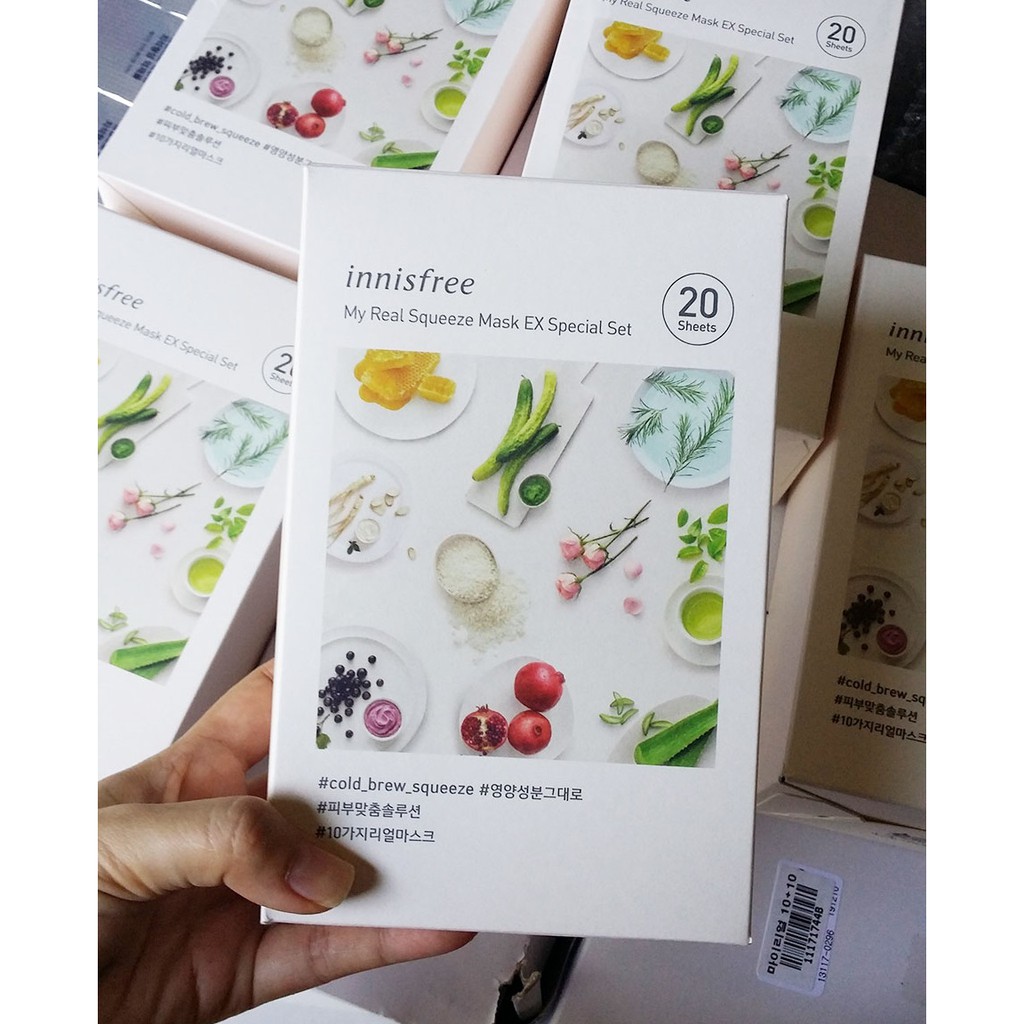 Mặt nạ giấy Innisfree mix ❣️FREESHIP❣️ dưỡng ẩm &amp; làm trắng da.