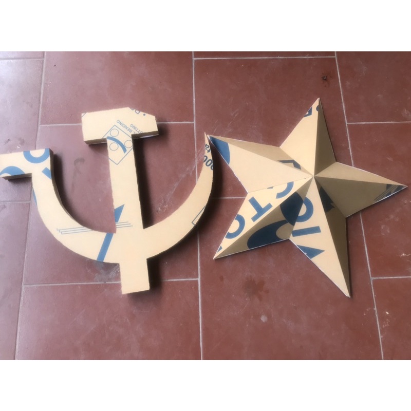 Ngôi sao búa liềm treo hội nghị trường học sz 45cm