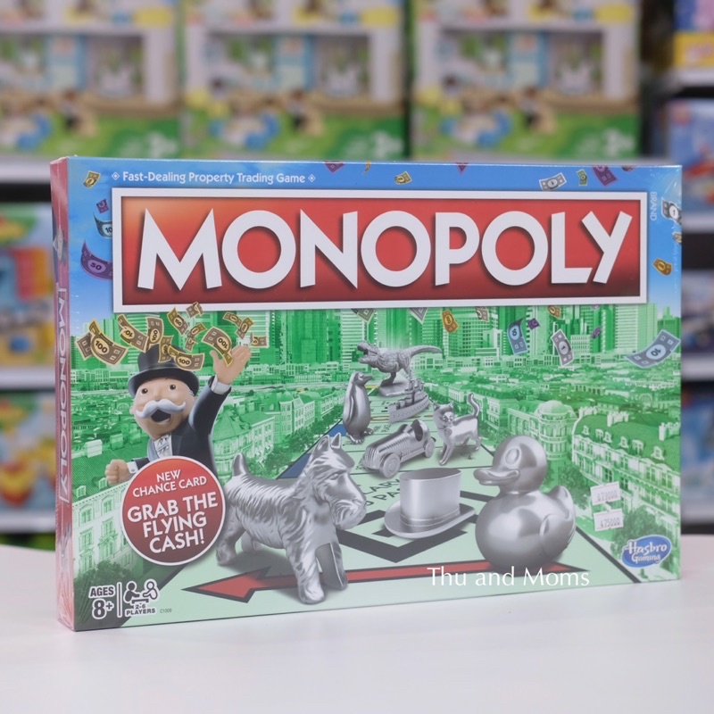 Cờ tỷ phú Monopoly chính hãng Hasbro Mỹ C1009 - Cở tỉ phú 8t+ - Cờ tỷ phú cơ bản