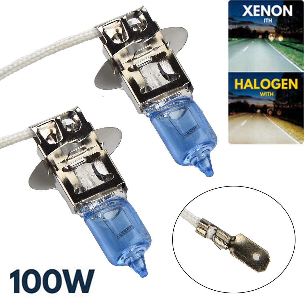 1 Cặp Bóng Đèn Pha Halogen H3 100W 12v 453 Màu Trắng Cho Xe Hơi
