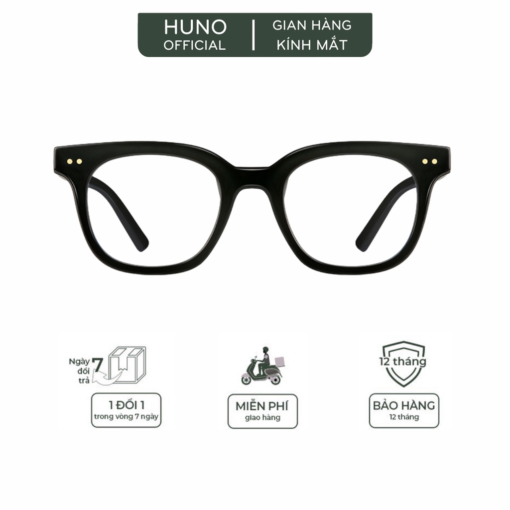 Kính râm nam, nữ HUNO HOT 2023 thiết kế FORM vuông vắn cùng với hai chấm tạo điểm cuốn hút cho kính - KR43