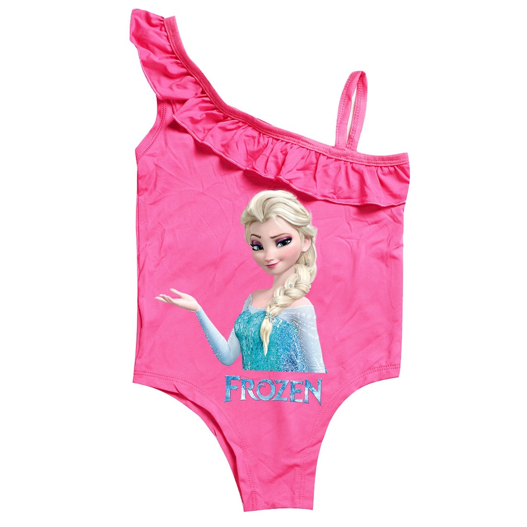 Bộ Đồ Bơi Một Mảnh In Hình Công Chúa Elsa Trong Phim Frozen 2-10 Tuổi Thời Trang Hè Cho Bé Gái