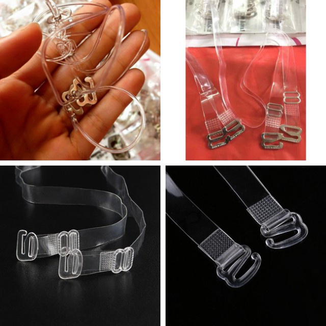 [1 đôi - 2 chiếc] Dây Áo Ngực Trong Suốt dây áo trong suốt
