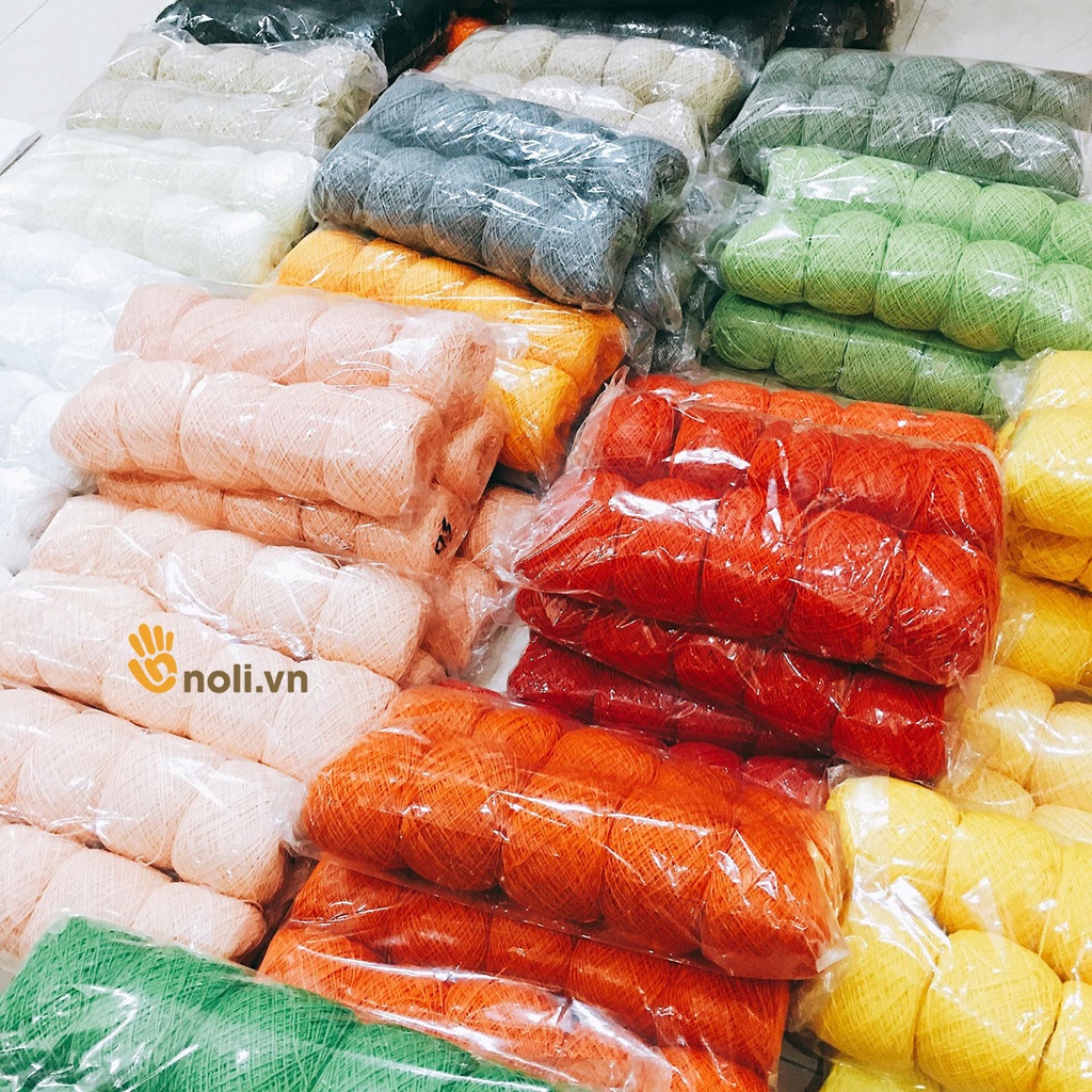 Sợi cotton Việt Nam 1mm Craft yarn VN chuyên móc thú, bikini, váy áo mùa hè, lót ly không xù (Mã 01 đến 50)