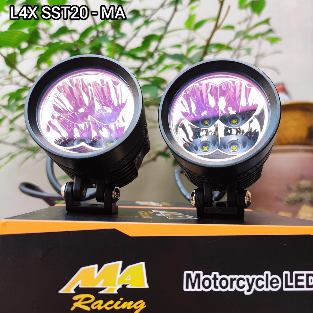 Đèn Trợ Sáng L4x Chíp Xịn SST20 Kính Tím Chính Hãng MA Bảo Hành 1 Năm
