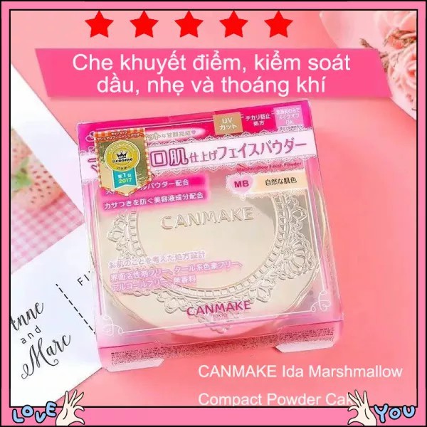 [🔥Giao hàng 24h🔥]Phấn phủ Canmake Marshmallow Repair Fixing Makeup Lasting Brightening Powder Concealer