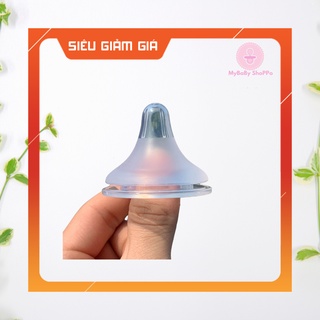 [Mybabyshop] Núm Ti Thay Thế Bình Sữa Cổ Rộng D01 – Silicon Mềm, Dễ Ti Ngậm, Chống Sặc