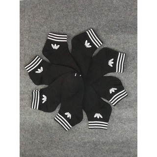 5 đôi vớ Adidas thấp cổ chính hãng màu đen logo trắng