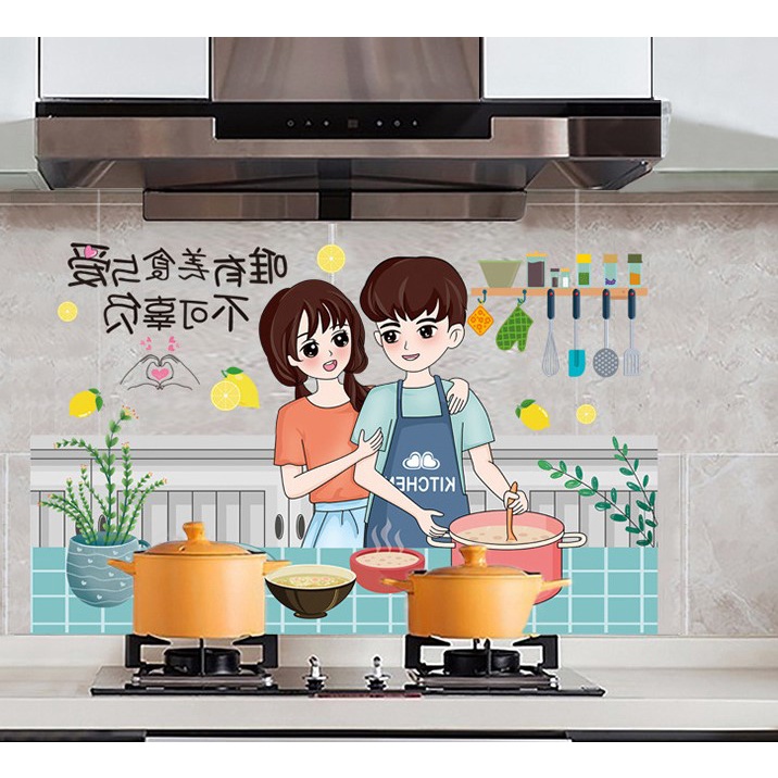 Miếng Giấy Dán Tường Nhà Bếp Cách Nhiệt Chống Dầu Mỡ, Chịu Nhiệt - Decal Dán Bếp Họa Tiết 3D (90x60cm) | BigBuy360 - bigbuy360.vn